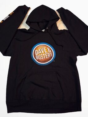 Black Logo Hoodie - Men's/Unisex Pullover Sweatshirt, M